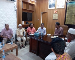 জামালগঞ্জে প্রেসক্লাবের সদস্যদের সাথে নবাগত ওসির মতবিনিময়